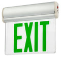 LED Edge-Lit Exit Sign Aluminum Housing Double Face - Green Letters