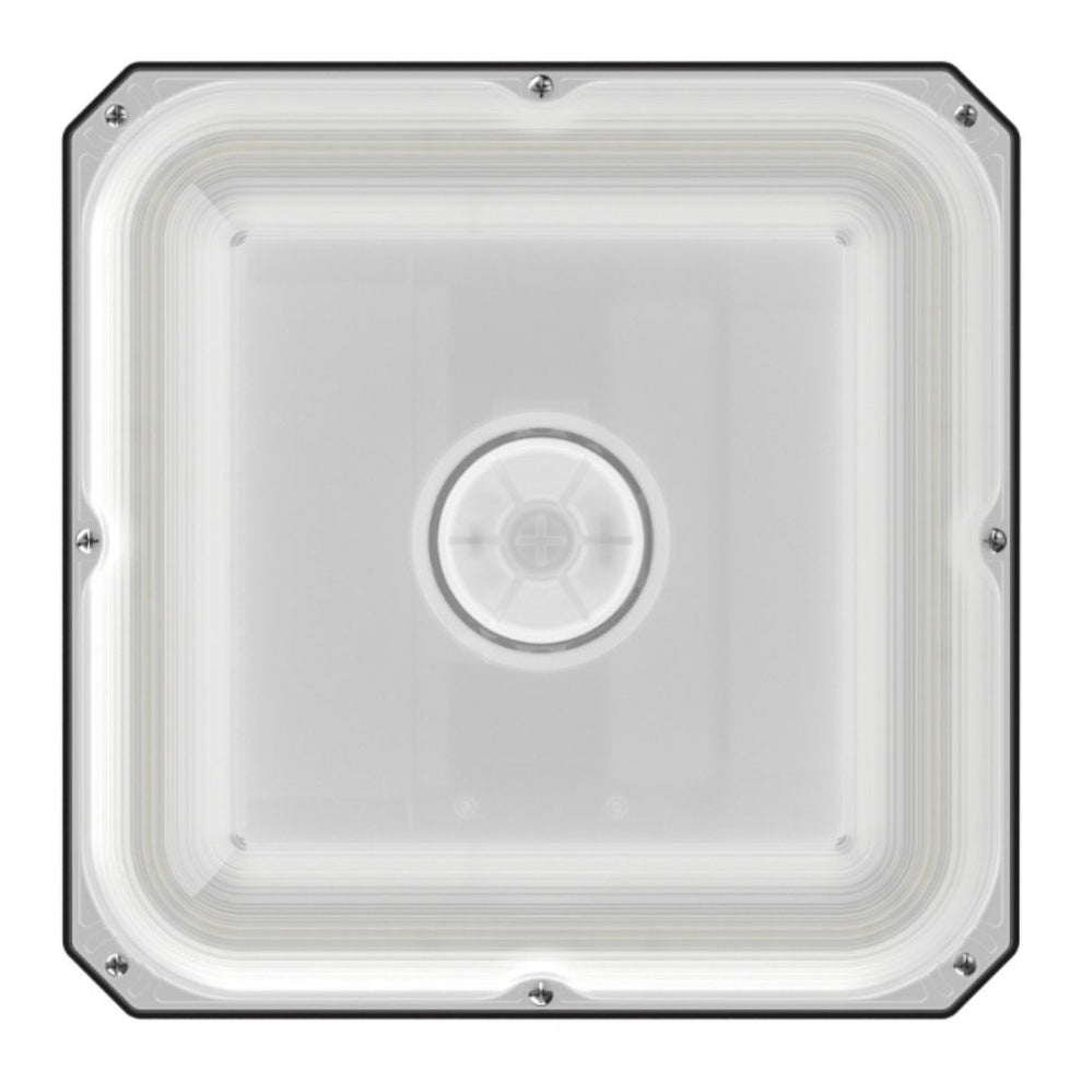 LED Square Canopy Light With Sensor Base - Wattage Adjustable up to 75W - 3 Color Adjustable