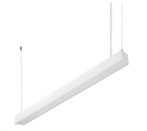 LED 4FT Suspended Linear Up Down Light - Selectable Wattage and CCT - White