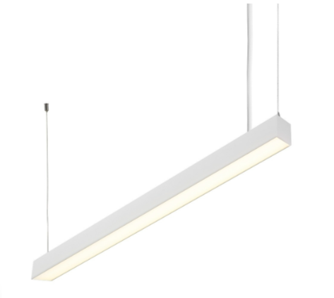 LED 4FT Suspended Linear Up Down Light - Selectable Wattage and CCT - White