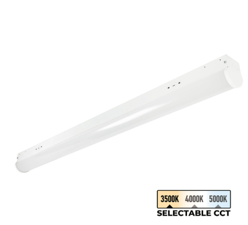 LED 4FT Linear Strip Light - Selectable Wattage and CCT - White