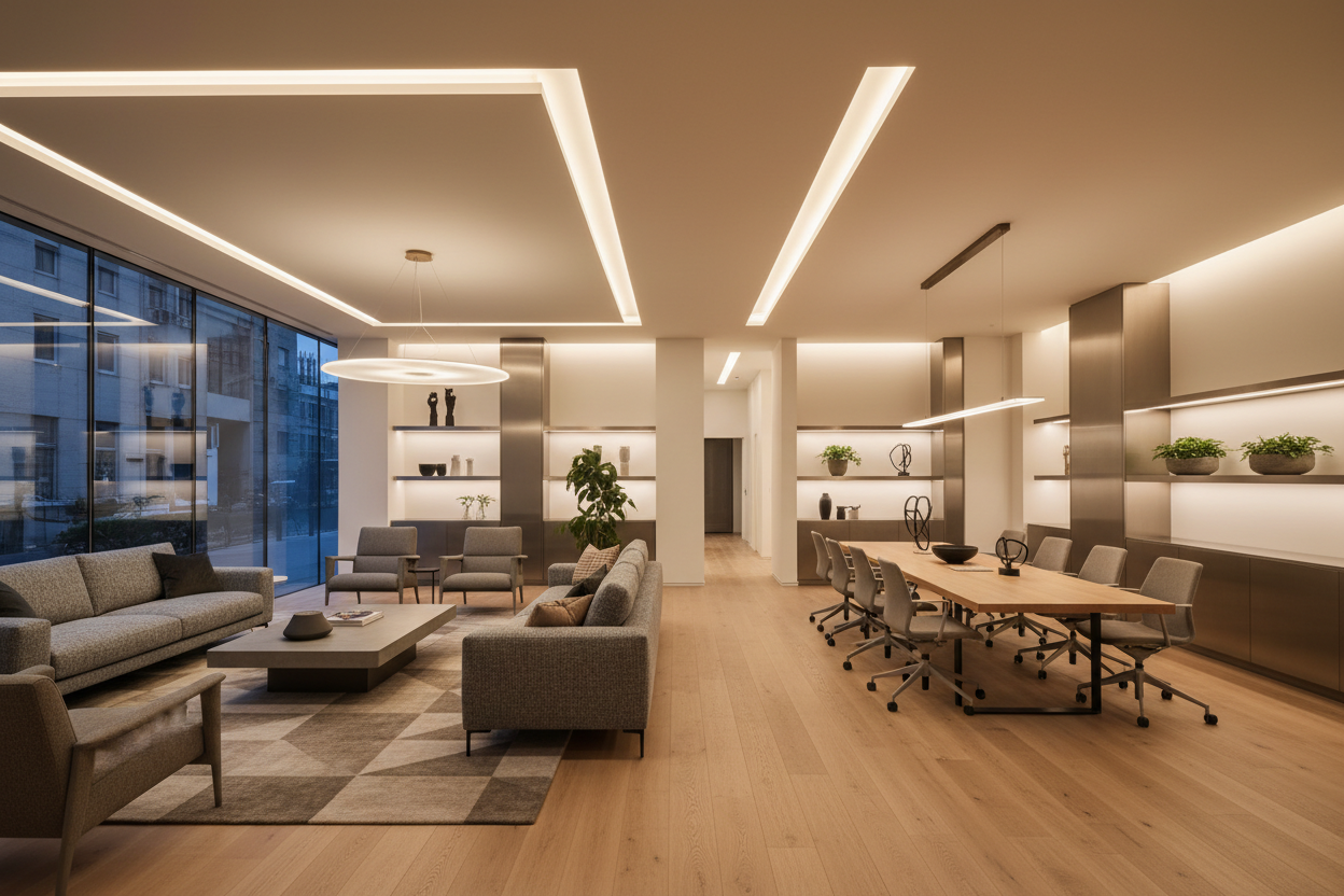 Modern Warm LED Space